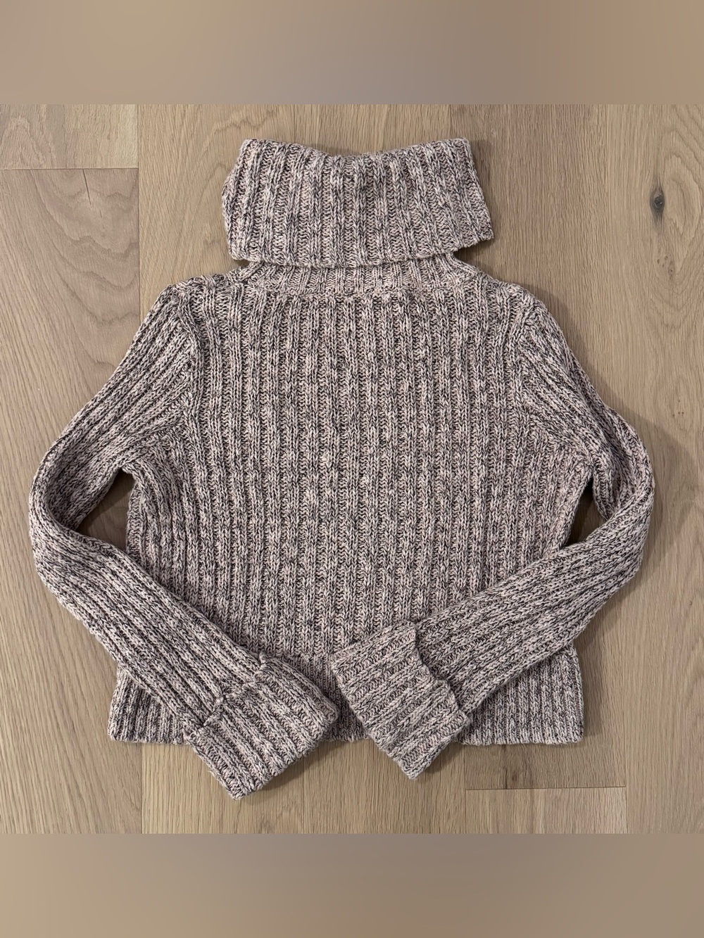 Free People Twisted Cable Knit Turtleneck Sweater - Size Small - Picture 3 of 4